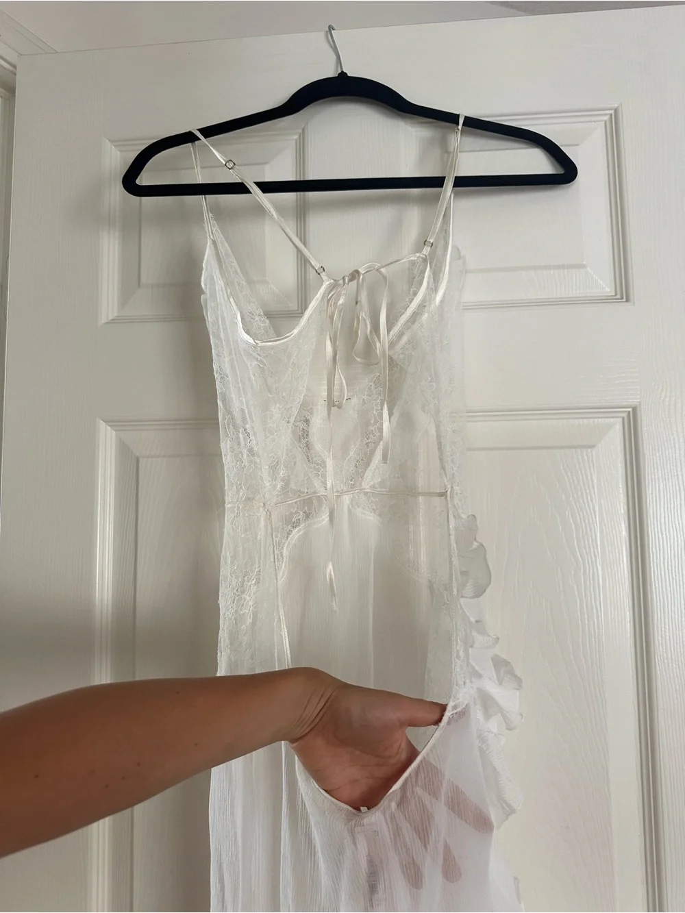 Victoria's Secret Cream Lace Silk Sheer Slip Dress NWT - Picture 2 of 7